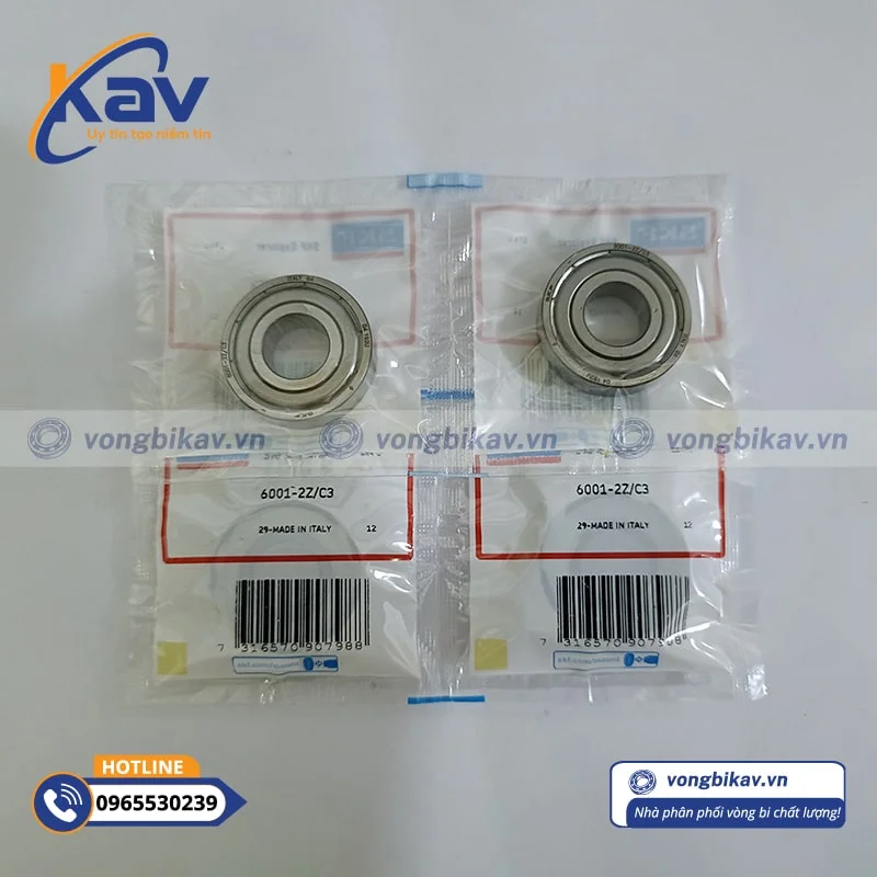 SKF 6001 2Z C3 chuẩn chất lượng có đầy đủ thông tin