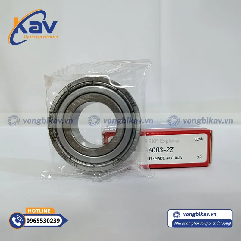 Vòng bi SKF 6003 2Z sử dụng nắp chắn thép